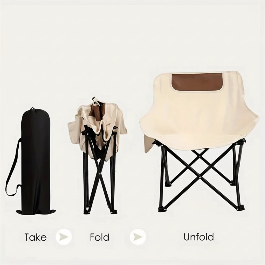 Outdoor Folding Camping Chair, Ultra Light Portable Seat for Picnic, Fishing, Hiking, Camping & Travel, Easy to Carry Chair
